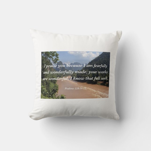 Almohada con verso biblia (Anverso)
