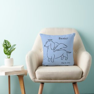 Almohada conmemorativa de ángel Dachshund