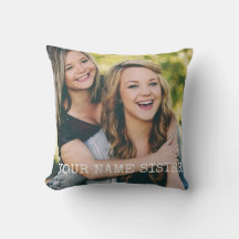 Almohada conmemorativa de la hermana: por siempre 