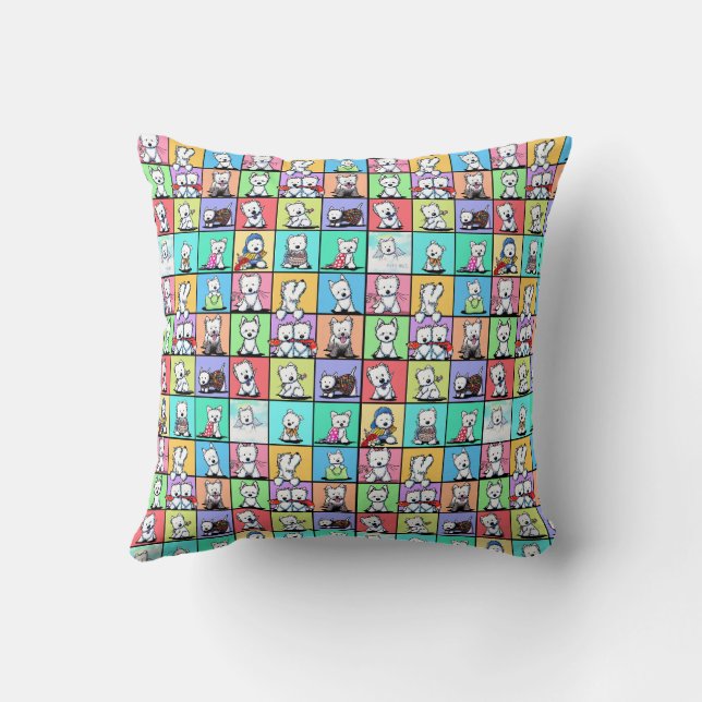 Almohada conmemorativa KiniArt Westies (Reverso)