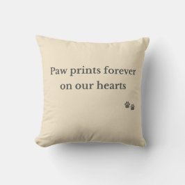 Almohada conmemorativa para mascotas Huellas de pa