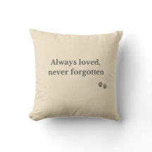 Almohada conmemorativa para mascotas – Siempre ama