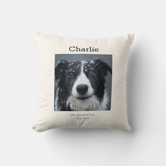 Almohada conmemorativa para perros Cojín de recuer (Anverso)
