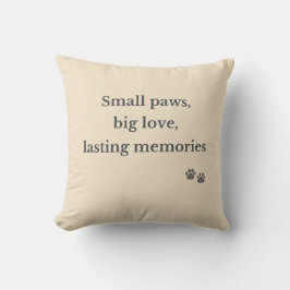 Almohada conmemorativa Pequeñas Patitas Gran Amor