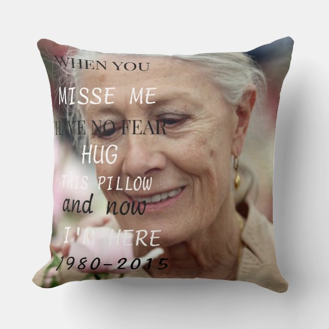Almohada conmemorativa personalizada de la abuela (Anverso)