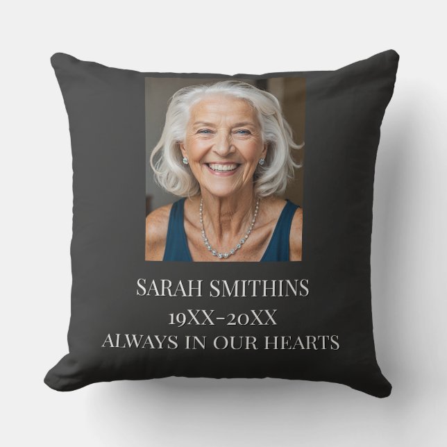 almohada conmemorativa personalizada funeral (Anverso)