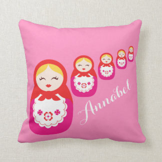 Almohada conocida de encargo rosada roja de las