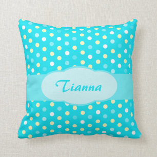 Almohada conocida del lunar de los chicas azules