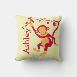 Almohada conocida personalizada amarillo rojo de