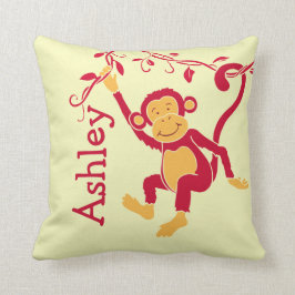 Almohada conocida personalizada amarillo rojo de