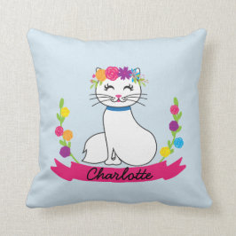 almohada conocida personalizada gato lindo