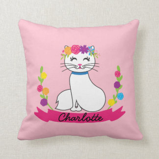 almohada conocida personalizada gato lindo