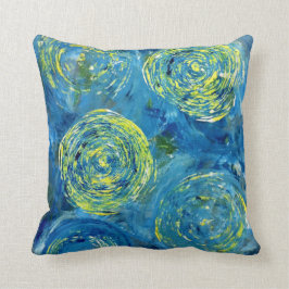 Almohada contemporánea azul