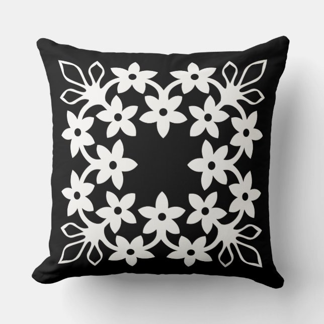 almohada contemporánea de decoración hawaiana (Anverso)