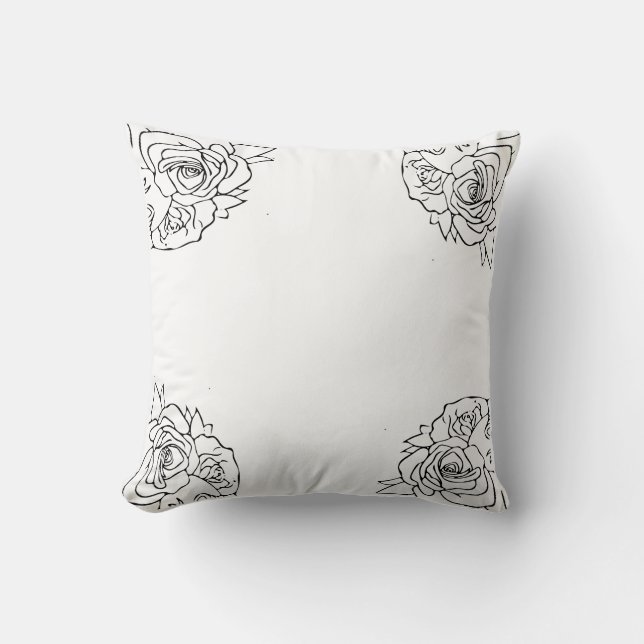 Almohada contemporánea de la flor (Anverso)