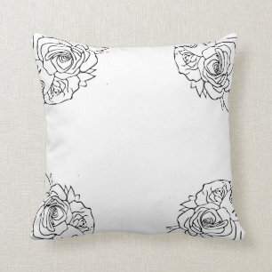 Almohada contemporánea de la flor