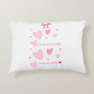 Almohada Coqueta de Corazones Rosas — Haciendo Cos