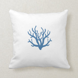 Almohada coralina azul del lanzamiento