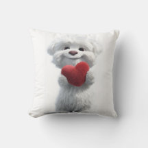 Almohada Corazón de Amor de Cachorro