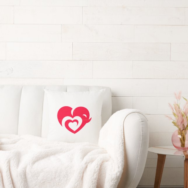 Almohada Corazón Rojo  (Sofá)