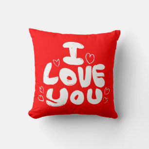 Almohada Corazones de Amor Rojo y Blanco - Decorac