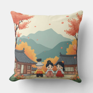 almohada coreana de Acción de Gracias de otoño
