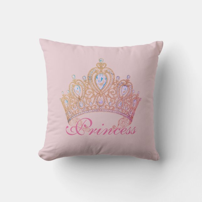Almohada Corona Princesa Rosa (Anverso)