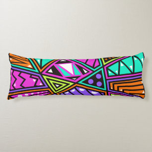almohada corporal abstracta de neón