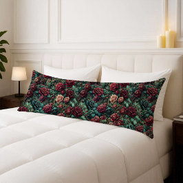 Almohada corporal Art Nouveau Climbing Rose Teal