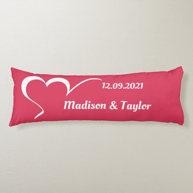 Almohada corporal con nombre personalizado y coraz (Anverso)