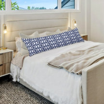 Almohada corporal con patrón de círculos azules os