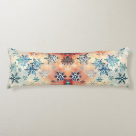 Almohada corporal con patrón de copos de nieve vin