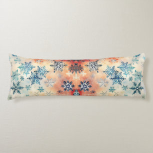 Almohada corporal con patrón de copos de nieve vin
