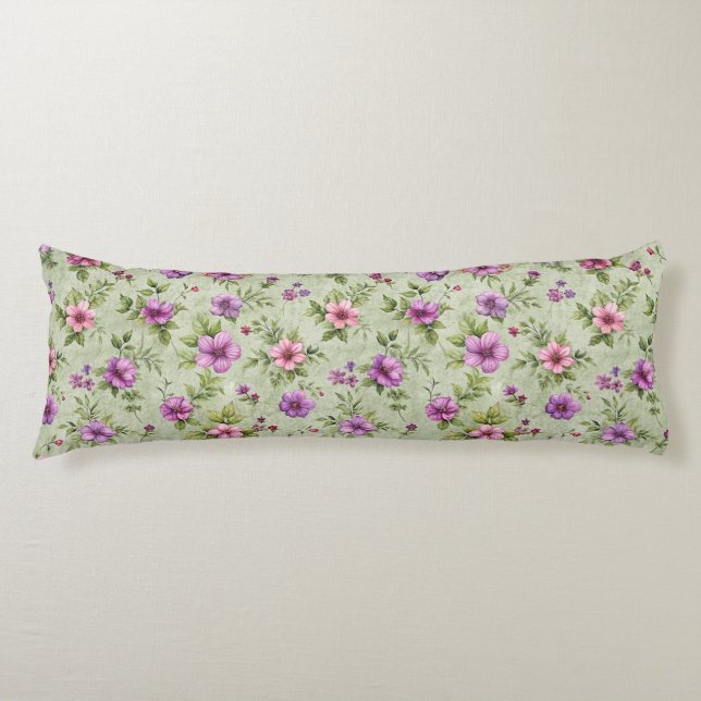 Almohada corporal con patrón de corazón azul soñad (Anverso)