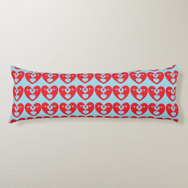 Almohada corporal Corazones besándose (Anverso)