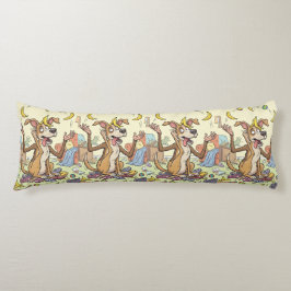 Almohada corporal de arte de perro divertido: sala