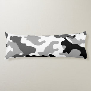 Almohada corporal de camuflaje gris genial