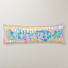 Almohada corporal de diseño de nombre suave de dob