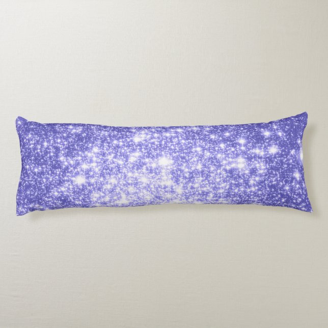 Almohada corporal de estrellas lavanda pervinca (Reverso)