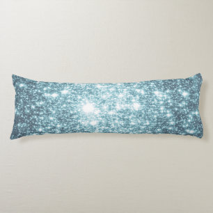 Almohada corporal de estrellas turquesas