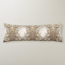 Almohada corporal de flores blancas modernas perla