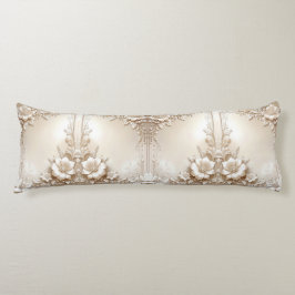 Almohada corporal de flores de marfil