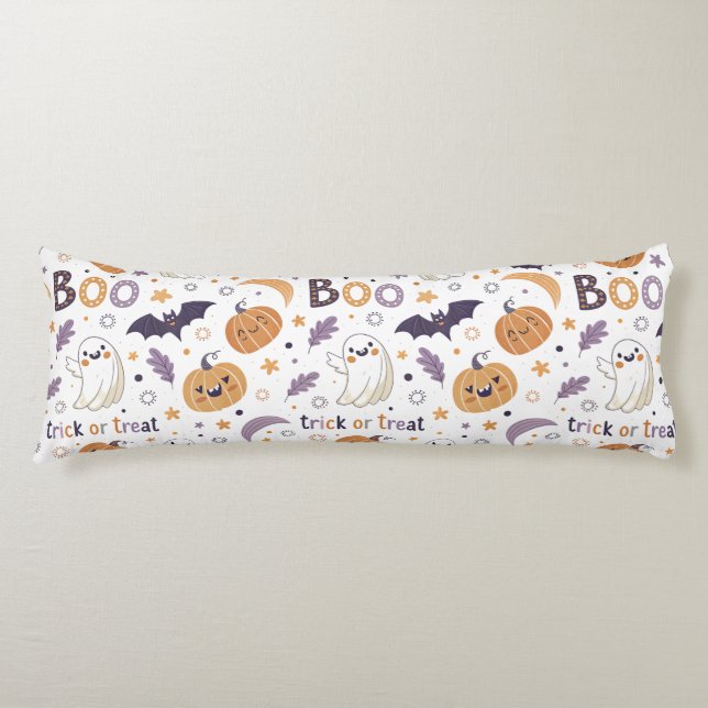 Almohada corporal de Halloween pastel – Fantasma y (Anverso)