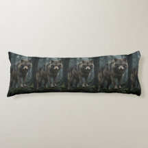 Almohada corporal de lobo gris majestuoso – Regalo