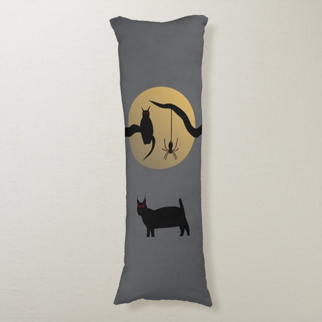 Almohada corporal de luna llena embrujada (Frente vertical)