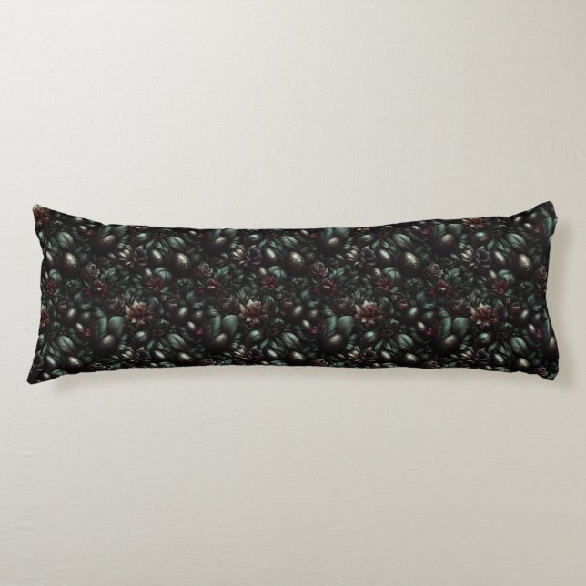 Almohada corporal de Pascua botánica oscura | Malh (Anverso)