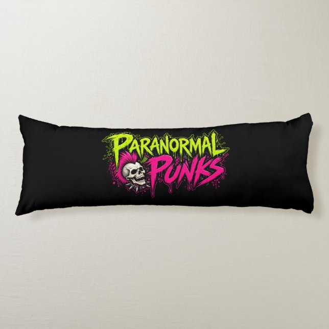 Almohada corporal de Punks Paranormales – Negra (Anverso)