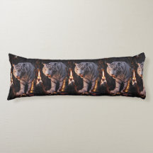 Almohada corporal de Tigre Blanco: un cálido respl