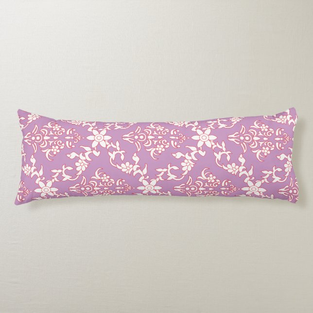 Almohada corporal floral de lavanda | Elegante com (Anverso)