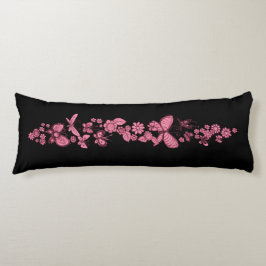 Almohada corporal floral de mariposa